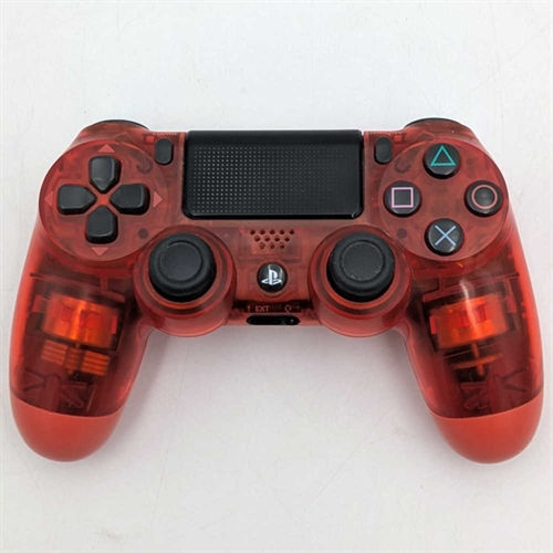 Playstation 4 - Dual Shock 4 Wireless Controller - Crystal Red - PS4 Tilbehør (B Grade) (Genbrug)